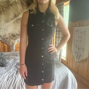 Zara Western Denim mini dress 🖤